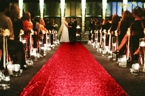 Vista 14 de ShinyBeauty Pasillo de Lentejuelas Negras Brillantes de 2 pies x 15 pies Alfombra Brillante para Bodas, Graduaciones, Fiestas, Alfombra Negra