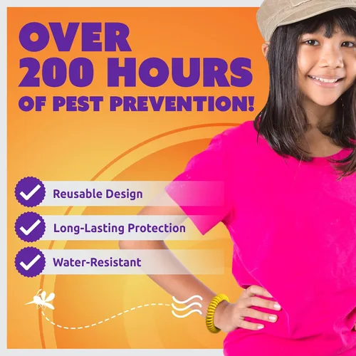 Vista 3 de Superband Pulseras repelentes de mosquitos para adultos y niños – Paquete de 25 – Pulsera repelente de insectos y insectos natural de larga