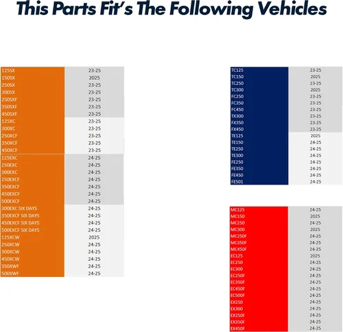 Vista 2 de SCAR Abrazaderas triples Horquilla de árbol compatible con KTM 125 250 300 350 450 SX SXF XC XCF 23-26 HUSQVARNA GASGAS - Offset 0.866 in - Naranja