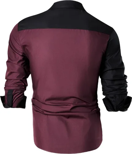Vista 115 de jeansian - Camisas de manga larga de ajuste entallado para hombre (8397), con botones, informales y de vestir.