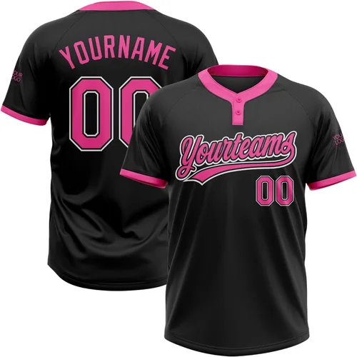 Vista 12 de Camisetas de béisbol personalizadas con dos botones, camisetas de sóftbol personalizadas con logotipo de nombre cosido para hombres, mujeres