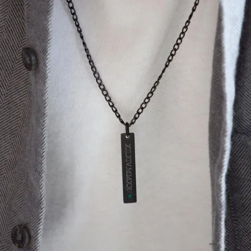 Vista 8 de EVE'S ADDICTION Collar personalizado con piedra natal para hombre, collar de piedra natal para hombre, joyería para hombre, regalo de graduación