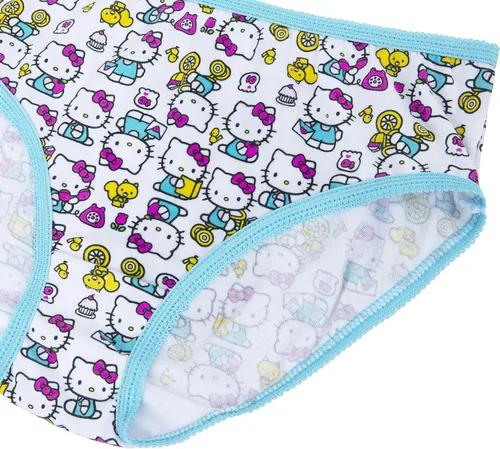 Vista 4 de Hello Kitty Ropa interior 100% algodón peinado para niñas en tallas 23t, 4t, 4, 6 y 8
