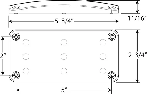 Vista 2 de Optronics ILL36CPGP Opti-Brite - Luz de cúpula LED sellada