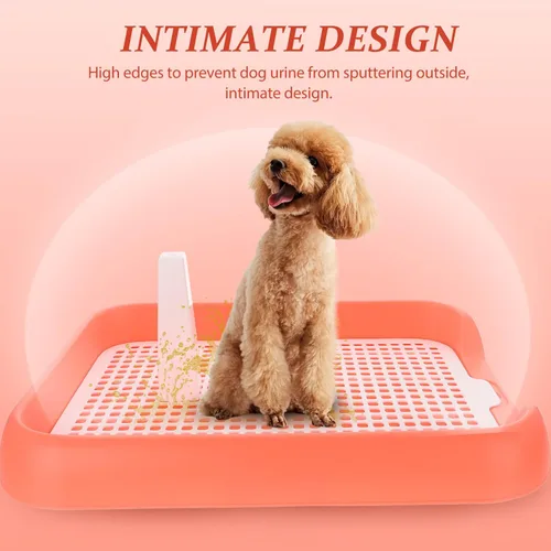 Vista 7 de Hemobllo Aseo para perros Inodoro para mascotas, conejillo de indias, adiestramiento para perros Pp Mascotas W Rosado