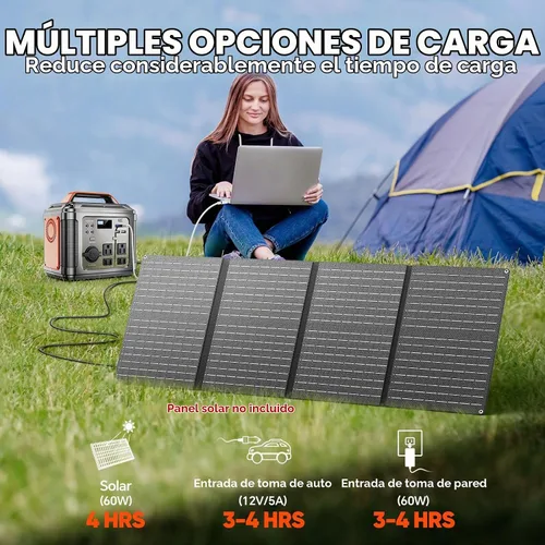 Vista 3 de Powerbank 300W Power Station 296Wh Generador Solar Panel 60W