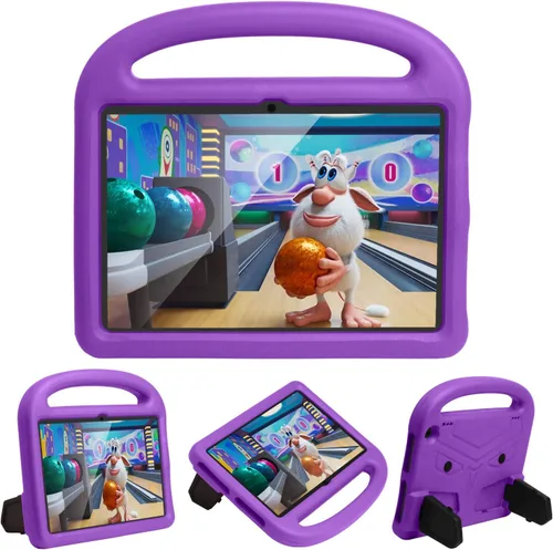Vista 54 de Funda para tablet Kindle Fire 7 para niños (12.ª generación, versión 2022) con mango de pie de apoyo de forraje resistente, espuma EVA suave, a