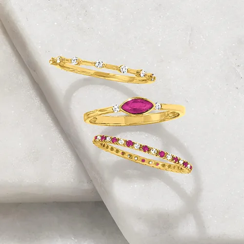 Vista 4 de RS Pure by Ross-Simons 0.10 ct. t.w. Diamond Station Ring in 14kt Yellow Gold