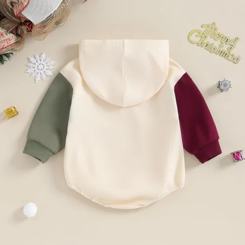 Vista 6 de Ropa de otoño para bebé niño, manga larga, sudadera con capucha de tablero de ajedrez, sudadera con capucha para mamá