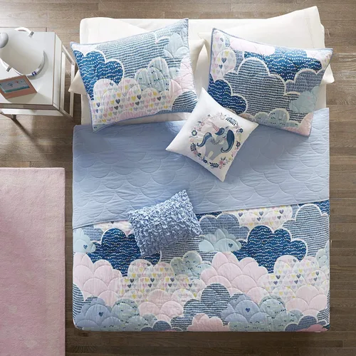Vista 3 de Intelligent Design Juego de Edredón Reversible de Algodón para Niños - Diversión Vibrante, Estampado Juguetón, Ropa de Cama para Niños de Todas