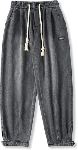 Vista 5 de Niepce Inc Streetwear - Jeans de ajuste relajado para hombre