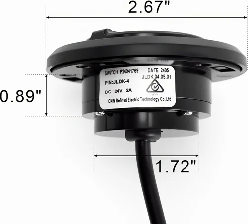 Vista 2 de Fromann - Teléfono de control de mano redondo de 2 botones y 5 pines Reemplazo eléctrico del control del auricular, fijado para la silla elevadora