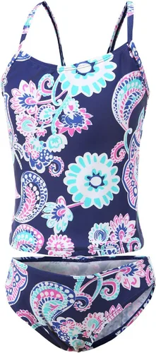 Vista 16 de Traje de baño tankini de dos piezas para niñas, traje de baño a rayas arcoíris Bandera estadounidense 40