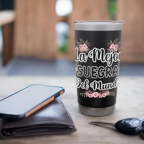 Vista 7 de La Mejor Suegra Del Mundo - Vaso aislado de acero inoxidable para suegra española