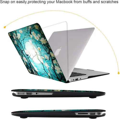 Vista 4 de iCasso Funda para MacBook Air de 13 pulgadas (versión anterior 2010-2017), carcasa protectora rígida de plástico y cubierta de teclado solo