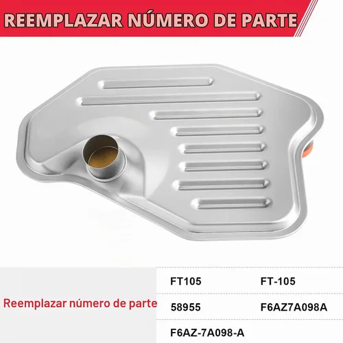 Vista 2 de Filtro de transmisión automática con junta para transmisión 4R70W 4R75W 4R75E - Ford Expedition F150 Mustang Explorer Reemplaza# FT105 FT-105 58955
