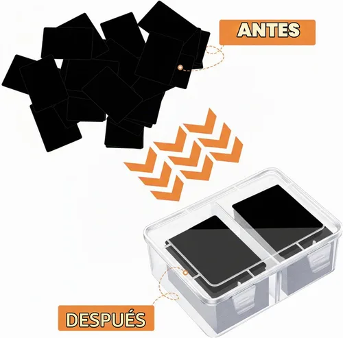 Vista 5 de Vicenpal Caja de almacenamiento de 300 tarjetas compatible con Mtg TCG, caja de almacenamiento de tarjetas de intercambio de plástico transparente