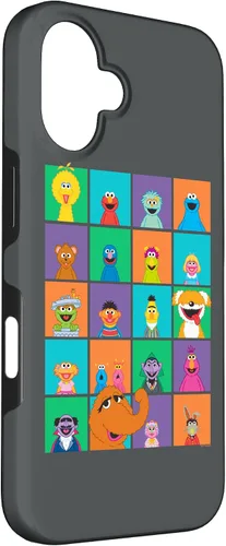 Vista 3 de Funda para iPhone 16 Sesame Street Character Squares