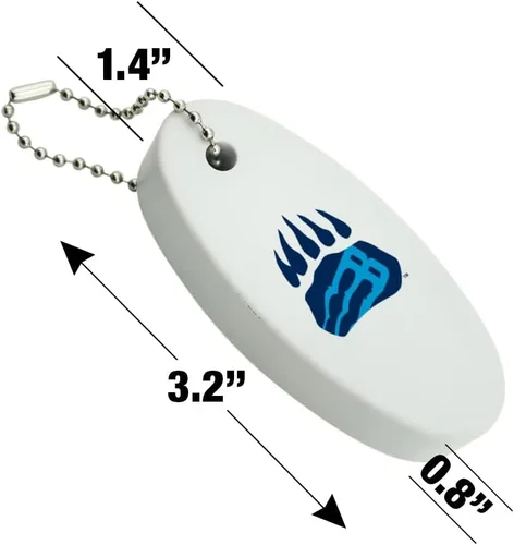 Vista 4 de GRAPHICS & MORE Bob Jones University Secondary Logo Floating Keychain Oval Foam Fishing Boat Buoy Key Float