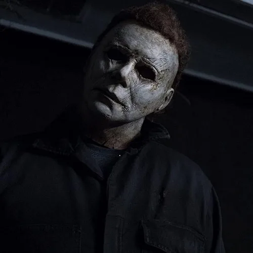 Vista 4 de Máscara de látex para cosplay de Halloween Michael Myers de cara completa color gris