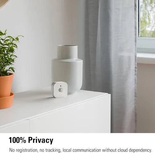 Vista 7 de Eve Motion (Matter) Paquete de 3 – Sensor Inteligente de Movimiento y Luz, IPX3, Activación Automática de Dispositivos, A Prueba del Futuro