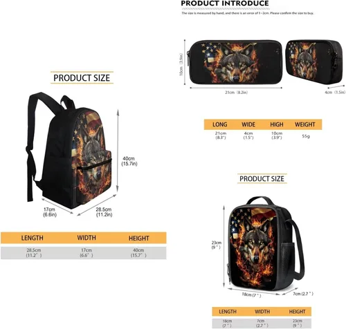 Vista 144 de FOR U DESIGNS Fuego baloncesto impreso niños escuela mochilas viaje mochila libro bolsa