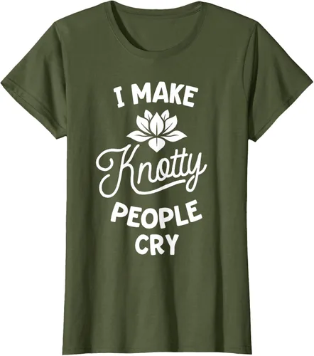 Vista 75 de Camiseta divertida de terapia de masaje I Make Knotty People Cry, Negro, S