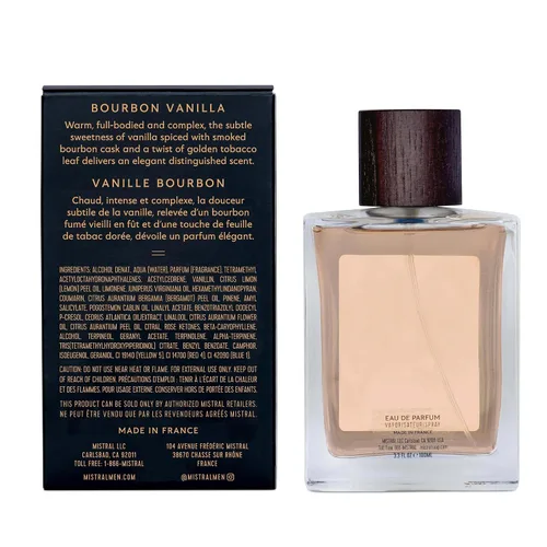 Vista 2 de Mistral Bourbon Vanilla Eau de Parfum para hombre, colonia para hombre, 3.4