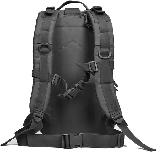 Vista 4 de REEBOW GEAR Mochila táctica para hombre, estilo militar, Molle, paquete de asalto estilo militar, mochila para insectos (34L negro)