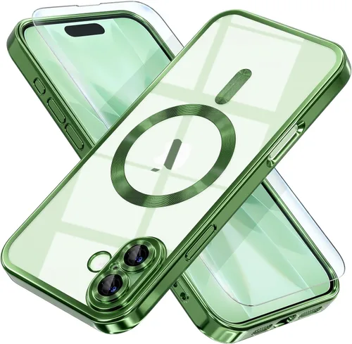 Vista 46 de Misea Funda magnética para iPhone 14 compatible con MagSafe [nunca amarillenta] [protección contra caídas de grado militar] protector completo