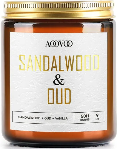 Vista 19 de AOOVOO Velas de canela de manzana, velas perfumadas de 22 onzas, vela de aromaterapia, vela de soja para el hogar perfumada