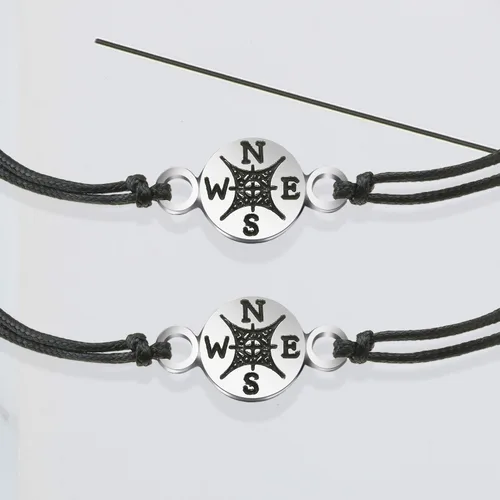 Vista 3 de 2 Piece Pinky Friendship Couple Bracelet Distance Matching Promise Bracelets Gift Bohemia for Girls Boys Lover Best Friends