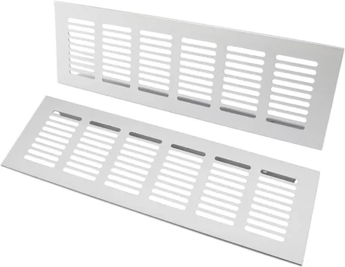 Vista 12 de 2 PCS Rejilla de Ventilación, TTZEZE Rejilla de Ventilación de Aleación de Aluminio Resistente Rectangular de Metal con Listones Cubierta