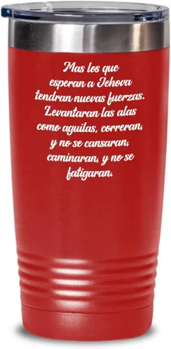 Vista 8 de Isaías 40:31 regalos católica cristianas vaso en espanol con versículos de la biblia para padres Negro