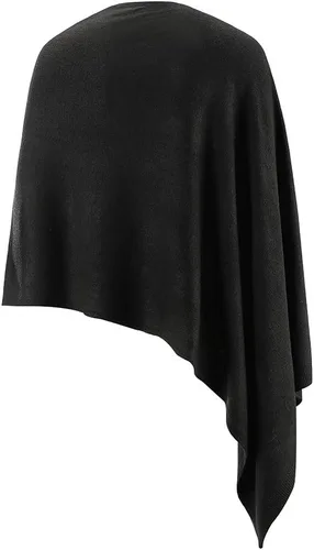 Vista 47 de Fomolom Ponchos para mujer, versátil, ligero, tejido sólido, chal envolvente, bufanda, accesorios para mujer