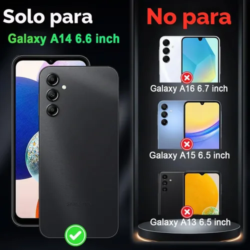 Vista 2 de Miqala Funda para Galaxy A14 5G, que brilla en la oscuridad, tres capas, resistente, a prueba de golpes, cuerpo completo, parachoques de plástico