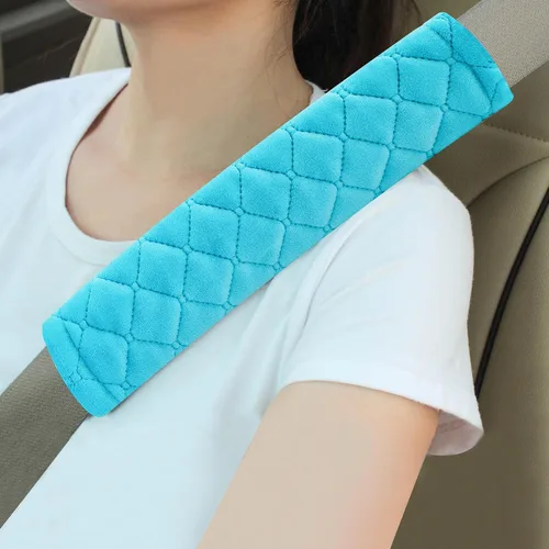 Vista 15 de Amooca Fundas Suaves para Cinturón de Seguridad del Automóvil Almohadillas de Hombro para Cinturón de Seguridad 2 PCS Ajuste Universal para Todos