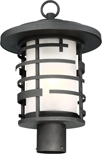 Vista 2 de Nuvo Lighting 60/6406 Craftsman/Mission One Light - Linterna colgante de la colección Lansing en acabado negro