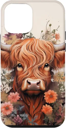 Vista 16 de Highland Cow Flowers Case for iPhone 17