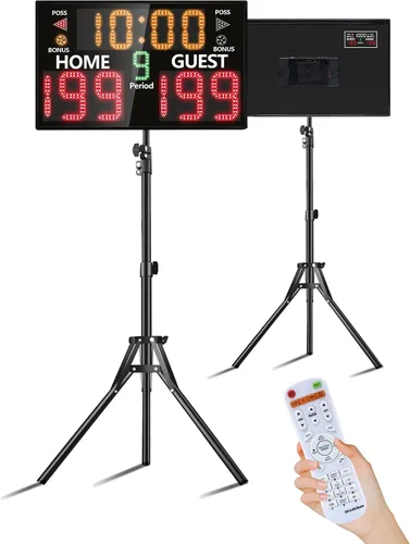 Vista 8 de LUCKY TIME Double-Sided Pro Basketball Scoreboard with Buzzer