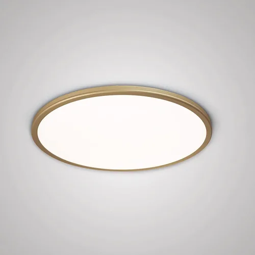 Vista 4 de WAC Lighting dweLED, Geos 15in LED redondo de bajo perfil montaje empotrado 2700K en latón