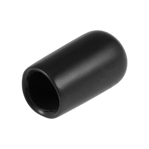 Vista 21 de uxcell 80 tapas de goma de 0.551 in de vinilo de identificación redonda tapa tapa de rosca de tornillo protectores negro