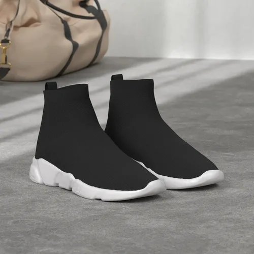 Vista 2 de Women's Slip On Socks Sneakers Walking Shoes Running Tennis Athletic Gym Workout Non Slip Athletic Fashion Sneakers