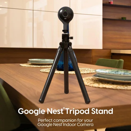 Vista 2 de TalkWorks 14036 - Soporte de trípode con patas flexibles para posición, compatible con cámara Nest, trípode de viaje multiusos con cabezal giratorio
