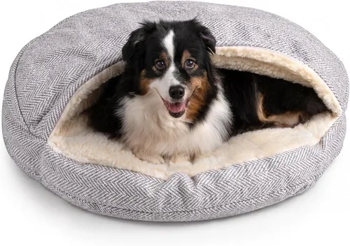 Vista 8 de Snoozer Cama de lujo de microsuede acogedora estilo cueva para mascotas, pequeña, antracita For small sized pets, Removable washable cover