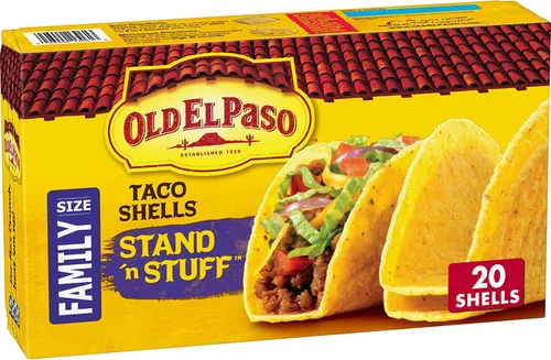 Vista 10 de Old El Paso Stand 'N Stuff Taco Shells, sin gluten, tamaño familiar, 20