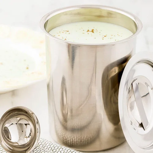 Vista 3 de Restaurantware Met Lux - Olla Bain Marie de 2 cuartos de galón resistente a la corrosión, para alimentos calientes y fríos, servir o almacenar