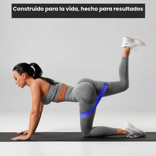 Vista 6 de Bandas de resistencia para hacer ejercicio (juego de 5) – Bandas elásticas para ejercicio y terapia física – Bandas de resistencia en bucle