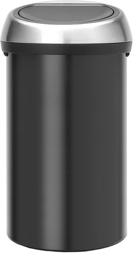 Vista 9 de Brabantia Bote de basura grande de 16 galones (beige suave) tapa extraíble, cubo de basura abierto suave al tacto