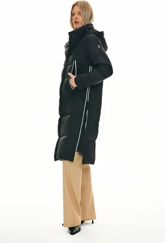 Vista 5 de Orolay Chaqueta de Plumón Larga Engrosada para Mujer, Abrigo de Plumón de Invierno, Chaqueta Acolchada con Capucha y Cremallera Lateral